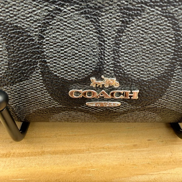 Coach Black and Dark Gray Signature Wallet - Picture 2 of 6